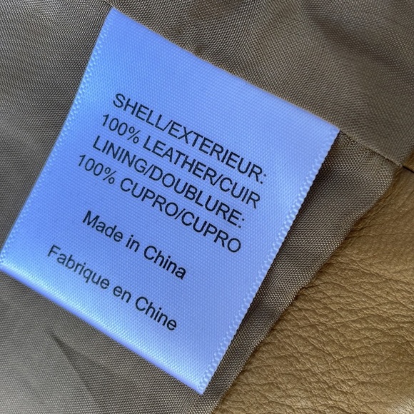 TORY BURCH Peplum Camel Leather Jacket Size 2 - Picture 11 of 14